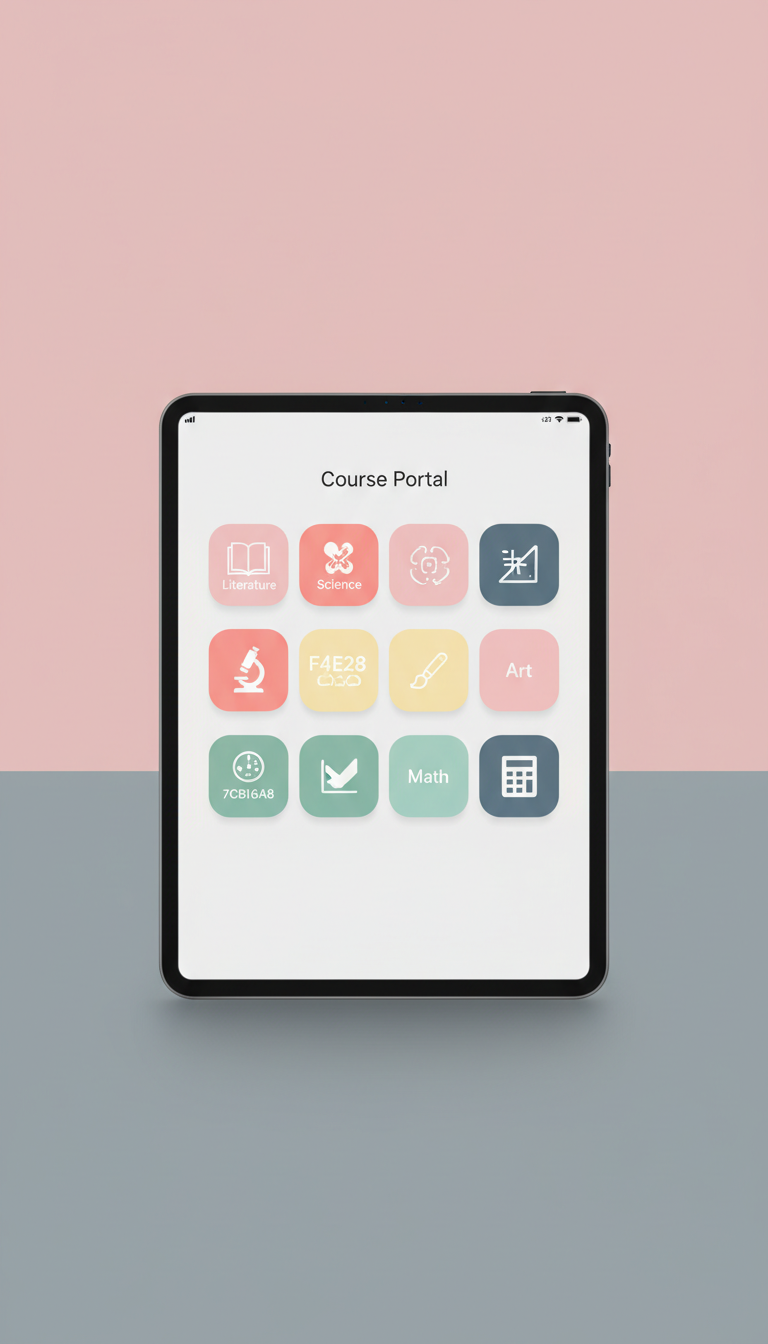 Pregnancy Course Portal on Tablet