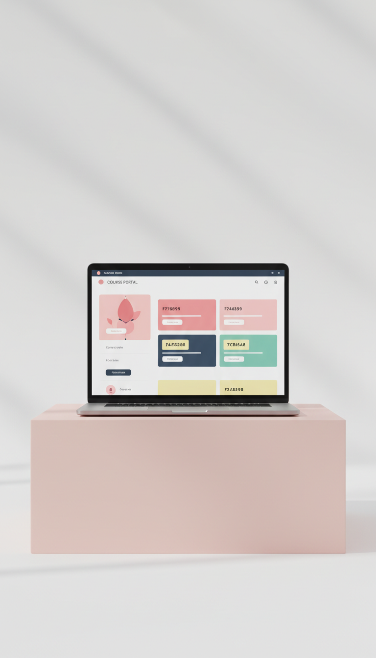 Pregnancy Course Portal on Laptop